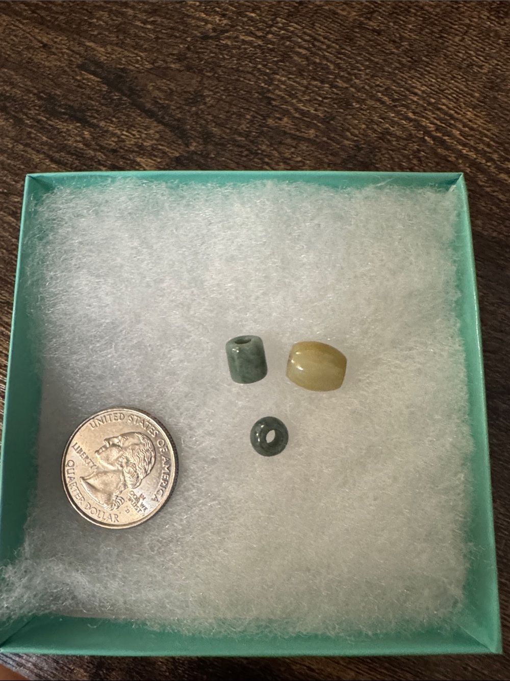 Jade barrel pendants